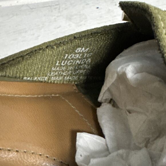 Women's Sz 8 Vintage LifeStride Lucinda‎ Olive Green Suede Leather Mules Heels L - Picture 8 of 8